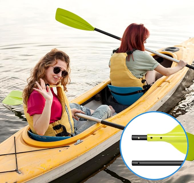 8 Pieces Kayak Paddle Spring Snap Clips, Metal Push Button Spring Clip Stainless Steel Tent Pole Push Locking Tube Pin Clips for Kayak Paddle Camping Tent Pole, Silver