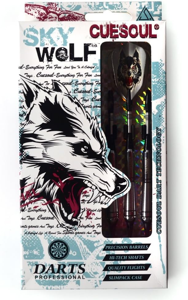 CUESOUL Soft Tip Darts Set Plastic Tip with Dart Case