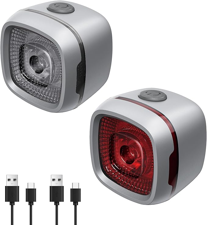 Mini Bike LightNew 5+5 Mode IPX6 Waterproof, Type-C Rechargeable, Suitable for Night Riding, with high Brightness Front and Rear,Headlight Taillight for Men Women Kids Road Mountain