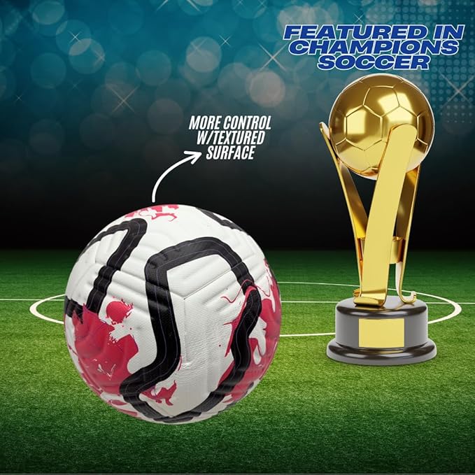 GX Soccer Academy Tour+ Professional Soccer Ball, Size 5, Green and White Competition Ball