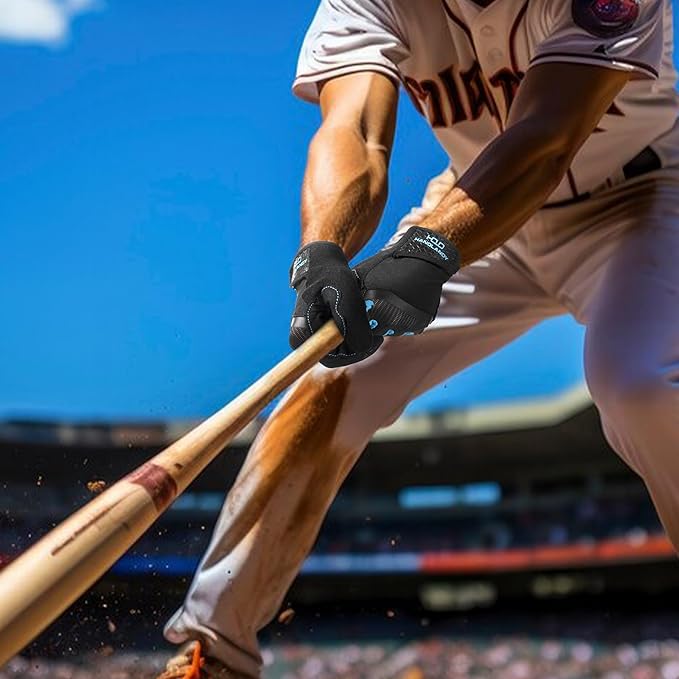 HLDD HANDLANDY Batting Gloves – Durable Grip, Breathable Baseball Softball Gloves for Adults Youth Kids – Gift for Players