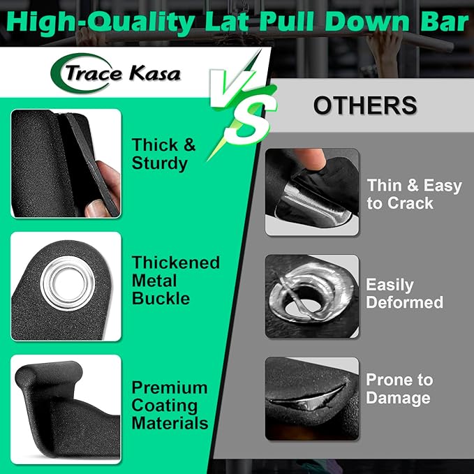 LAT Pulldown Attachments: LAT Pull Down Bar Cable Machine Attachment Home Gym Equipment