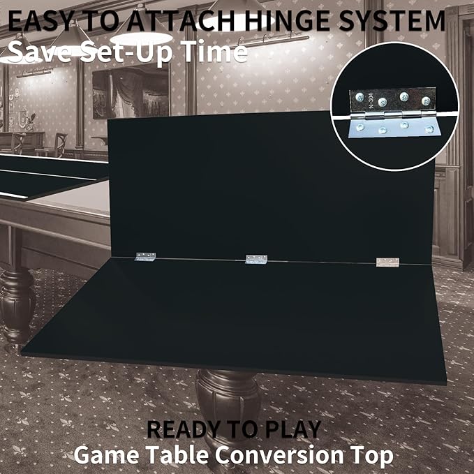 7/8/9ft Mid-Size Ping Pong Conversion Top with Net Set for Billiard and Pool Tables - Regulation Top Converts Billiards into Ping Pong Table Blue/Green/Black