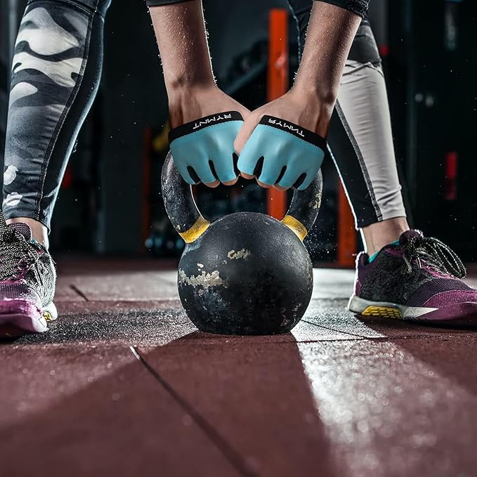 Minimal Workout Gloves,Short Micro Weight Lifting Gloves Grip Pads with Full Palm Protection & Extra Grip for Men Women Weightlifting,Gym,Cross Training,Powerlifting,WODs.