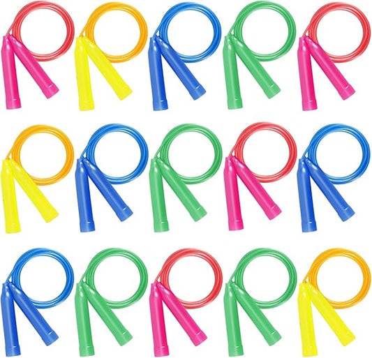 Kids Jump Rope,7.2 ft Colorful Outdoor Jump Ropes,Plastic Jumping Ropes,Adjustable Skipping Rope for Kids Party Favor Birthday Sports Reward Gift