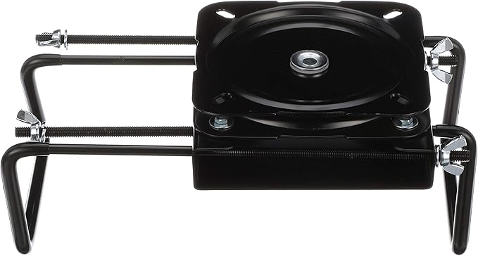 Attwood 15700-3 Seat Mount, Clamp-On With Swivel, Adjusts from 7 ½ inches to 18 inches, Black, Powder-Coated Steel
