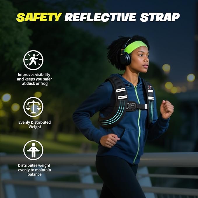 VBSD Weighted Vest Woman 6lb/8lb/12lb/16lb/20lb/25lb/30lb Weight Vest for Women Men Body Weight Vests for Walking Strength Training Running Workout Jogging Fitness