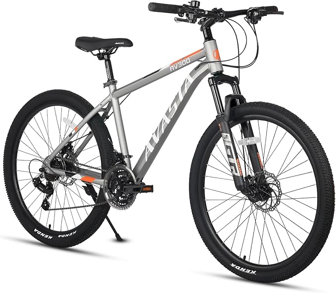 AVASTA AV300 26 27.5 inch Mountain Bike with 21-Speed，Aluminum Frame, Dual Disc Brake, Comfortable Saddle,Multiple Colors