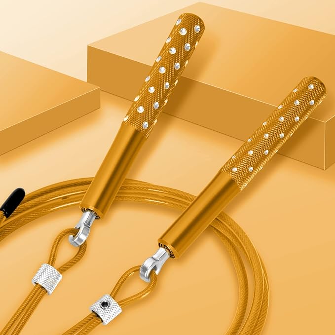 Jump Rope, Wastou Speed Jumping Rope for Training Fitness Exercise, Adjustable Adults Workout Skipping Rope for Men, Women, Kids, Girls