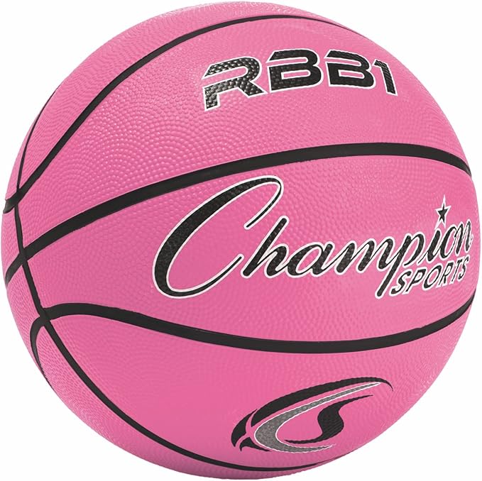Champion Sports Rubber Basketballs – Heavy Duty Pro-Style, Indoor/Outdoor Use, Premium Basketball Equipment for Physical Education, Various Sizes & Colors (Size 3, 5, 6, 7)