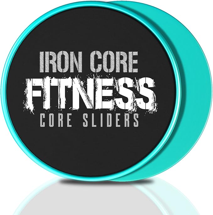 Core Sliders for Working Out, Dual Sided Exercise Gliding Discs for Use on All Surfaces, Ultimate Core Trainer, Light and Portable, Gym & Home Total Body Workout Equipment