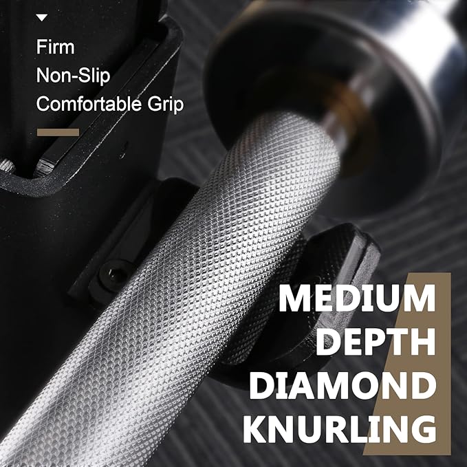 LIONSCOOL 7FT Olympic Barbell for Weightlifting, Power Lifting, 2 Inch Strength Training Bar for Squats, Deadlifts, Presses, Rows, Curls - 700lbs/1000lbs/1500lbs Capacity