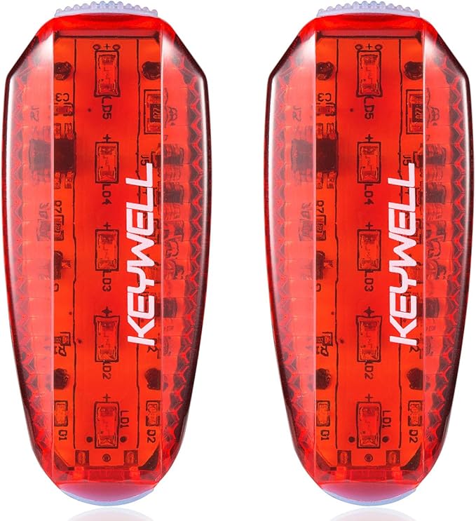 USB Rechargeable LED Safety Lights (2 Pack) - Clip on Strobe Running Lights for Runners, Joggers,Walkers,Kids,Dogs,Bike Tail Lights - High Visibility Accessories for Reflective Gear