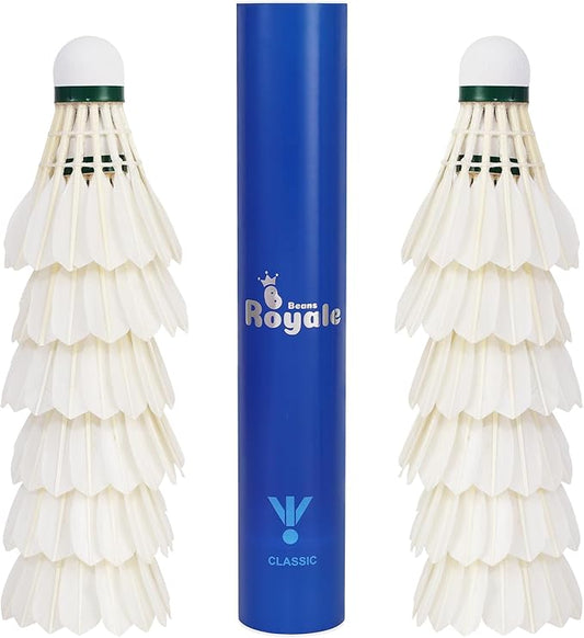 Badminton Shuttlecocks 12-Pack (All Round Feather) Duck Feather with Great Durability Stability and Balance,Suitable for Professional Training Or Family Outdoor Sports (Duck Feather)