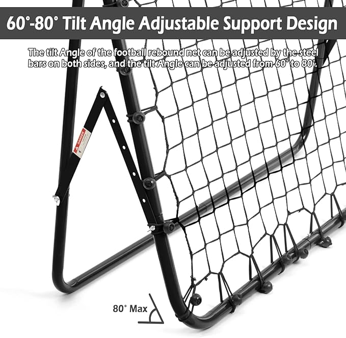 Soccer Rebounder Net - Portable Bounce Back Trainer for Soccer, Baseball, Softball & Lacrosse | Adjustable Practice Target Pitchback Net for Backyard Training Equipment Gift for Kids & Adults