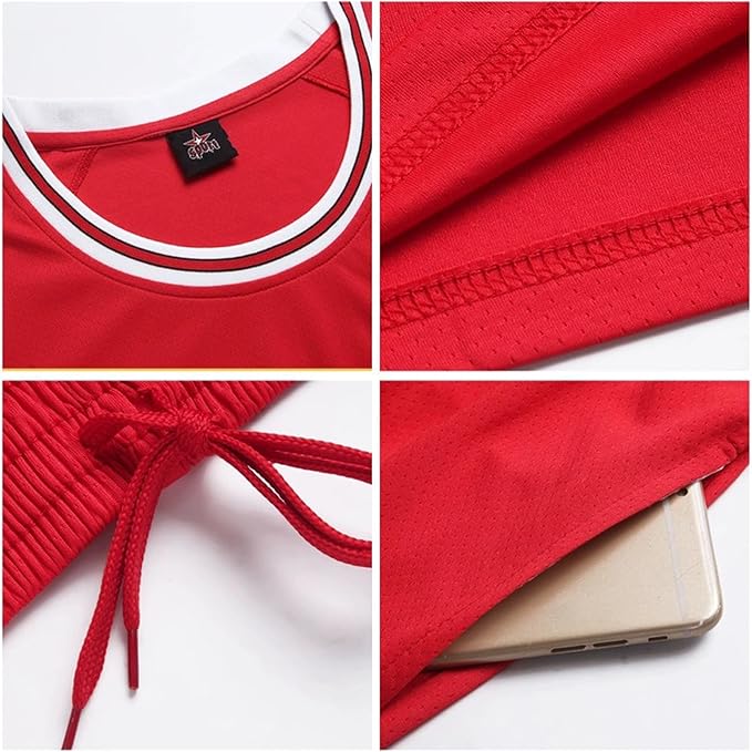 3PC Basketball Jersey Set for Youth Basketball Tank Top + Track Shorts+ Socks Set #24