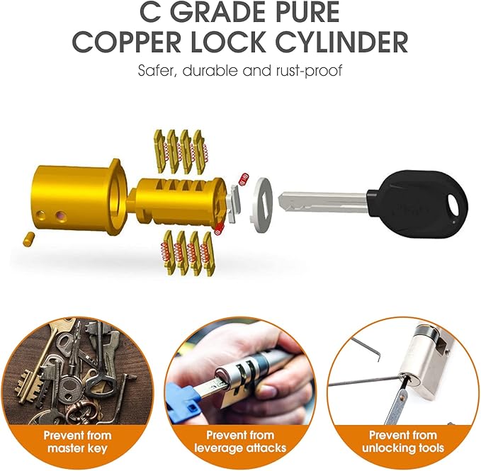 ICOCOPRO Folding Bike Lock with 3 Keys, 2.8 FT Bicycle Lock Compact Anti Theft, High Security Scooter Locks, Heavy Duty Bike Chian Locks with Bracket