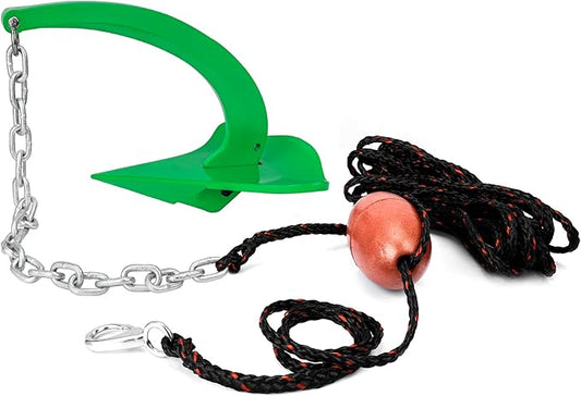 Boat Aluminium Anchor Kit 2.2lb for Kayaks, Canoes, Paddle Boards, Anchor for Little Boat
