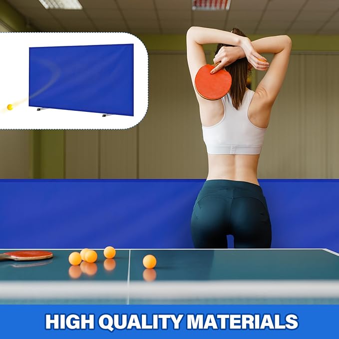 5 Pcs 55" x 29.5" Table Tennis Barrier with 420D Oxford Cloth Table Tennis Baffle for Quicker and Easier Pick up Balls Table Tennis Surround Block for Table Tennis Court
