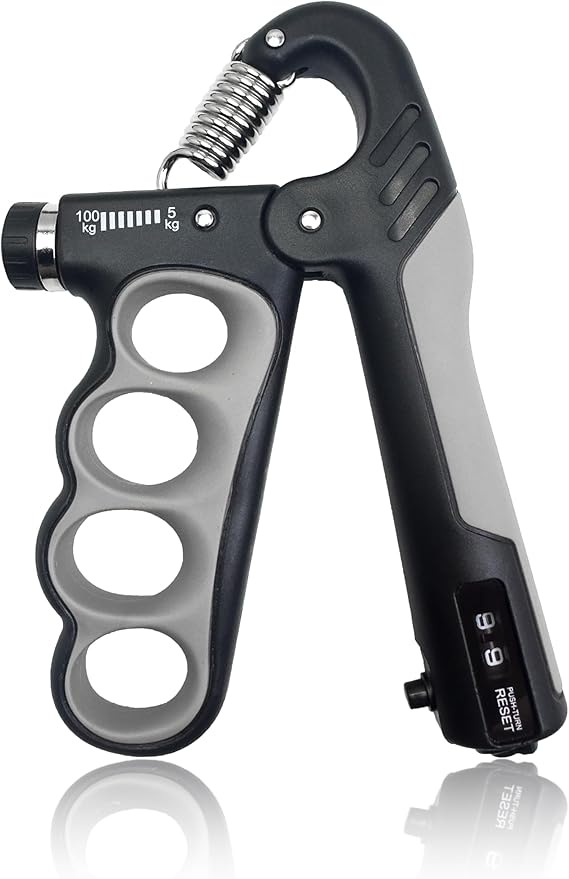 Grip Strength Trainer, Hand Grip Strengthener, Forearm Strengthener, Adjustable Resistance 11 Lbs - 220 Lbs, Ergonomic Design