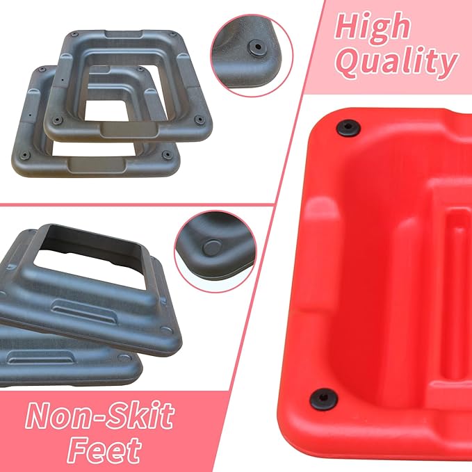 16" x 16" Adjustable Aerobic Step Platform with 4 Risers, Workout Stepper Platform for Home Gym Fitness Exercise