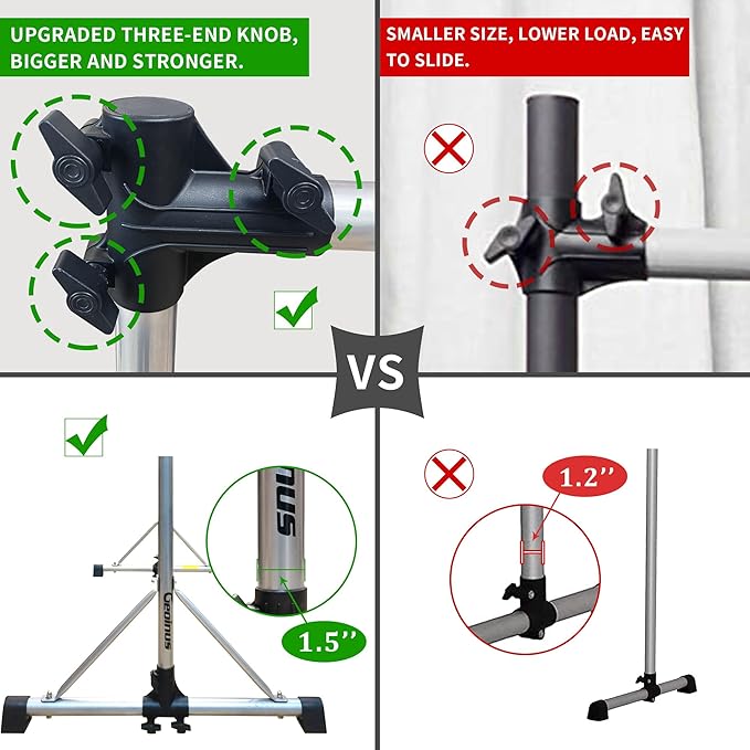 5FT Portable Ballet Barre Bar, Adjustable Freestanding Double Ballet Barre for Girls Kids & Adults, Stable Bar for Stretching, Studio Dancing, Home Workout, Max Load 350lbs