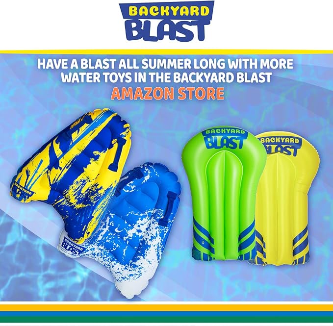 Backyard Blast Rider, Inflatable Body Board Slide Rider and Pool Float Toy