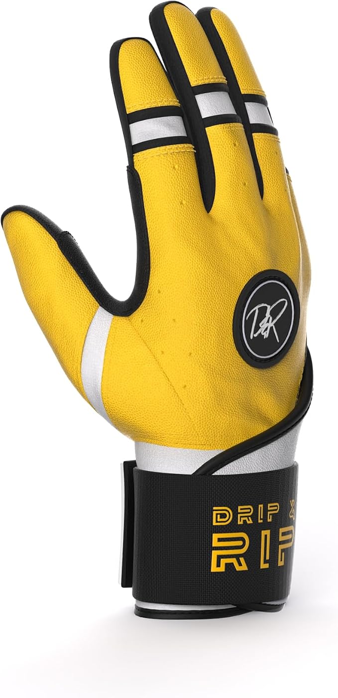Drip & Rip Baller Series - Youth Batting Gloves + Adult Batting Gloves - for Softball and Baseball - Long Cuff Style for Men and Youth