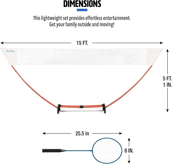 EastPoint Sports Easy Setup Badminton Set