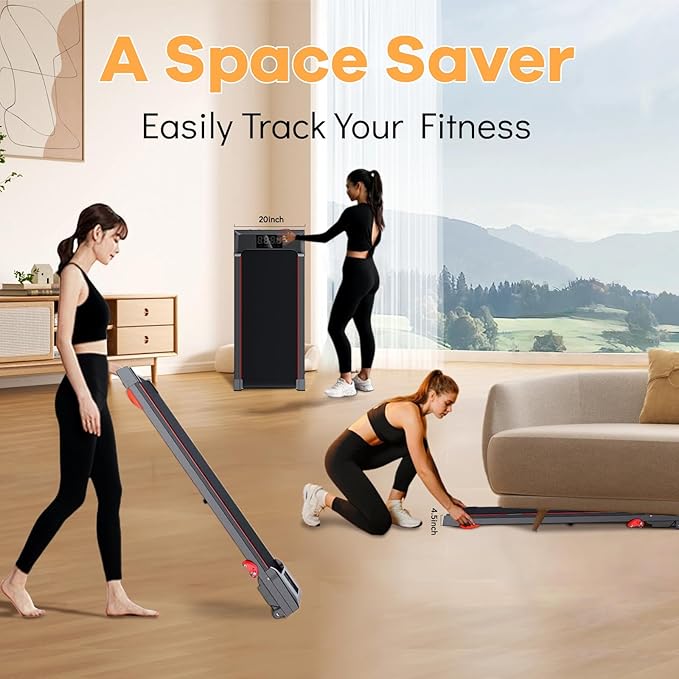 Walking Pad with Handle Bar and Incline, 3 in 1 Under Desk Treadmill with Hiking Mode, 2.5HP Low Noise Walking Treadmill Pad with Remote Control,Portable Treadmills for Home Office, Led Display