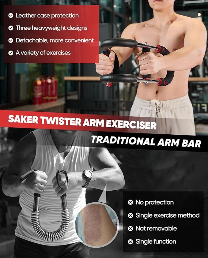 Twister Arm Trainer,PowerTwist Arm Trainer,Home Workout Equipment,Upper Body Strength Training Machine,Detachable Design,Fitness Anywhere
