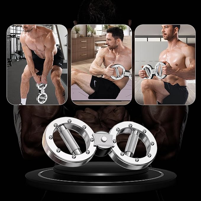 Rotating Burn Machine, Forearm Strength Trainer, 10 Pounds Rotating Arm Machine w/ 360 Degree Rotating Grips, Shoulder Workout Adjustable Resistance Spinning Burn Rotator Machine for Exercise