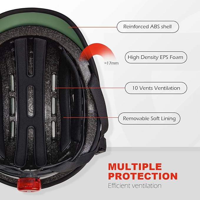 Bike Helmets for Adult, Retro Adustiable Helmets, Lightweight Bicycle Sporty Helmets