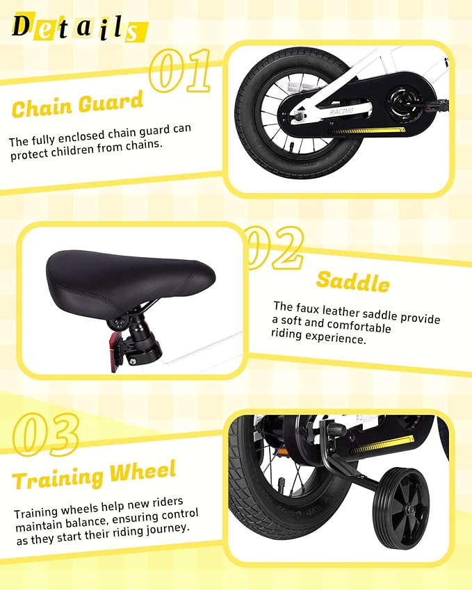 BMX Style Kids Bike for 2-8 Years Old Boys Girls Toddlers 12 14 16 Inches Bicycle with Training Wheels Coaster Brake, Multiple Color