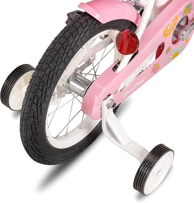 JOYSTAR Little Daisy Kids Bike for Girls Boys Ages 2-7 Years, 12 14 16 Inch Girls Bikes with Doll Bike Seat & Streamers, Boys Bike with Flag & Number Plate, Multiple Colors