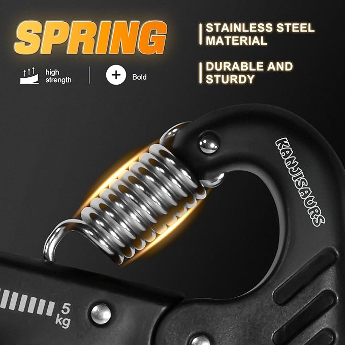 Grip Strength Trainer,Adjustable Resistance Forearm Strengthener,Five Fingers Hand Grips Strengthener with Digital Counter, Handgrip Strength Trainer, Hand Workout Grip