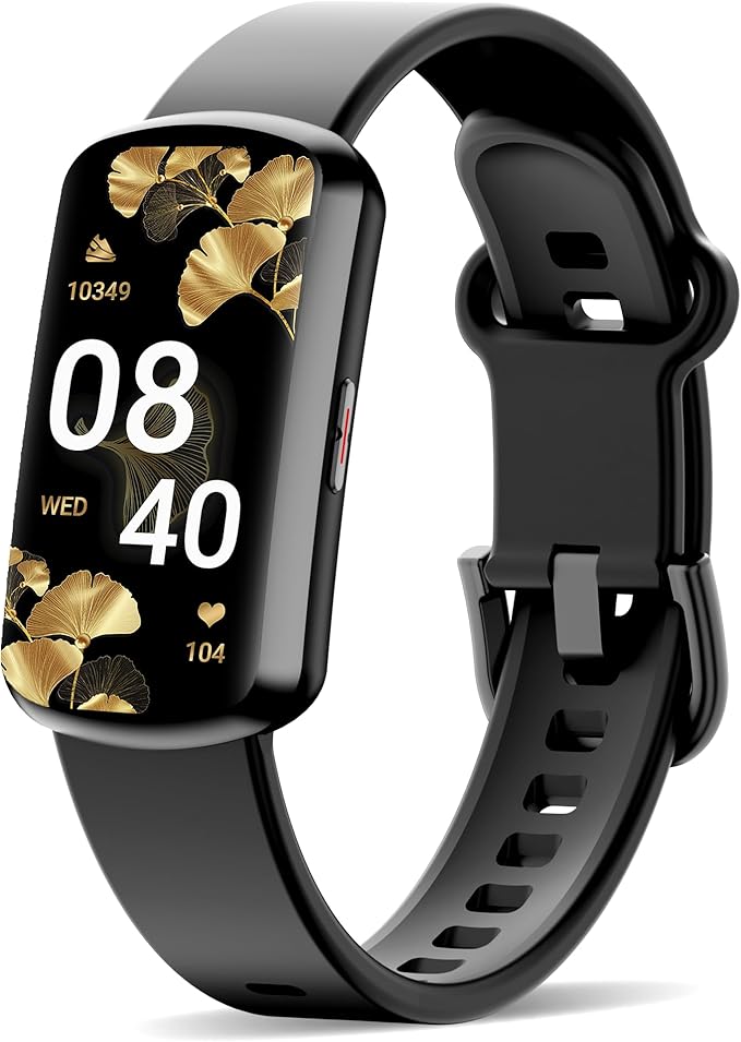 Health Fitness Tracker with 24/7 Heart Rate, Smart Watch with Blood Pressure and Blood Oxygen Monitor, Bulit-in 120+ Sport Mode, Sleep Tracking Waterproof Activity Tracker for Women Men (Black)