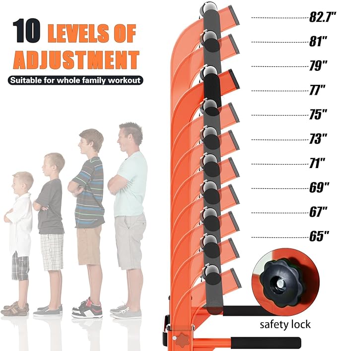 soges Power Tower Pull Up Bar Station, Free Standing Pull Up Rack Dip Station for Home Gym, Height Adjustable Home Strength Training Fitness Workout Equipment