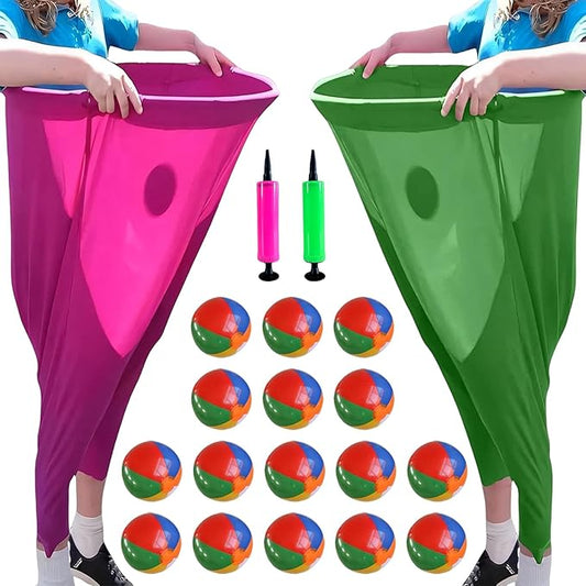 Granny Pants Yard Game, 2025 New Granny Pants Outdoor Game with Bouncy Balls, Giant Outdoor Games for Adults and Family, Funny Party Yard Games