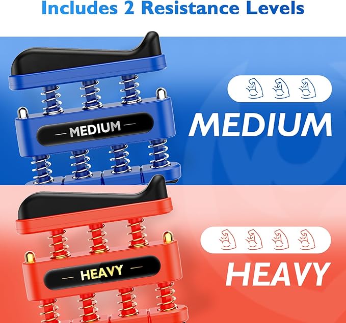 FitBeast Finger Strengthener, Finger Exerciser, Hand Exerciser for Improve Dexterity and Strength in Fingers, Hands, Forearms–Grip Strength Trainer for Musicians, Climbers