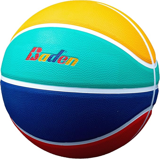 Baden | Legend Court Canvas | Creative Design Outdoor Rubber Game Basketball | Youth & Adult Size 5,6,7