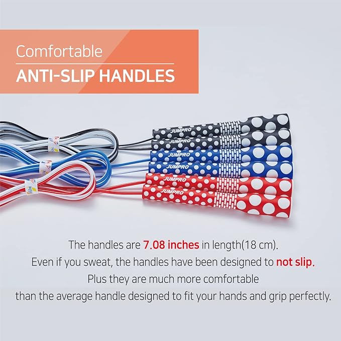 Skipping Jump Rope for Fitness Workout - Light Weight, Adjustable, Tangle Free, Excellent line control for Cardio Boxing, CrossFit, Training Exercise All Ages and Gender ( Special Luxury, KA-220, Made in Korea)