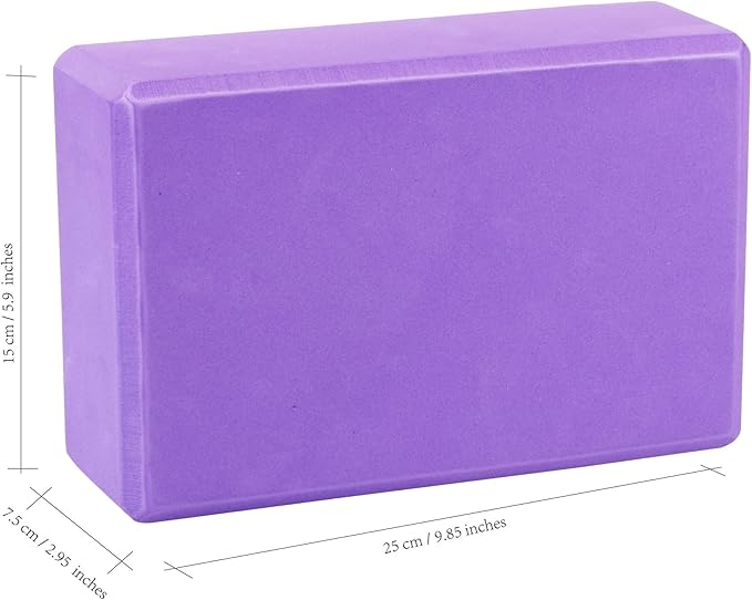 EXERZ Yoga Blocks 2 pack, Gym Blocks, Exercise Workout Fitness Bricks, Pilates Stretch Handstand Non-Slip