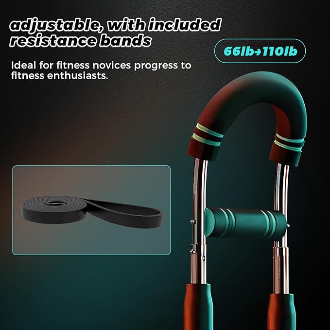 Twister Arm Trainer for Men & Women, 66-110lb Adjustable Chest Workout Equipment for Arms, Chest Muscle Trainer , Detachable Muscle Trainer for Home Gym with Resistance Band