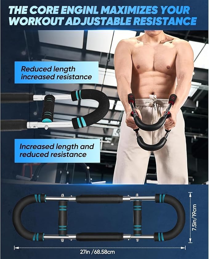 Twister Arm Trainer, 40-100lb Adjustable Arm Trainer for Men, Arm Trainer with Chest Workout Equipment, Forearm Triceps Chest Enhanced Exercise Strengthener, Portable Gym Home Fitness Equipment