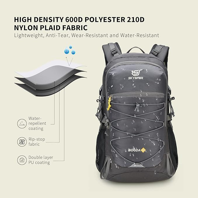 SKYSPER Hiking Backpack for Men Women, 35L Travel Backpack Waterproof Camping Backpack Outdoor Lightweight Daypack