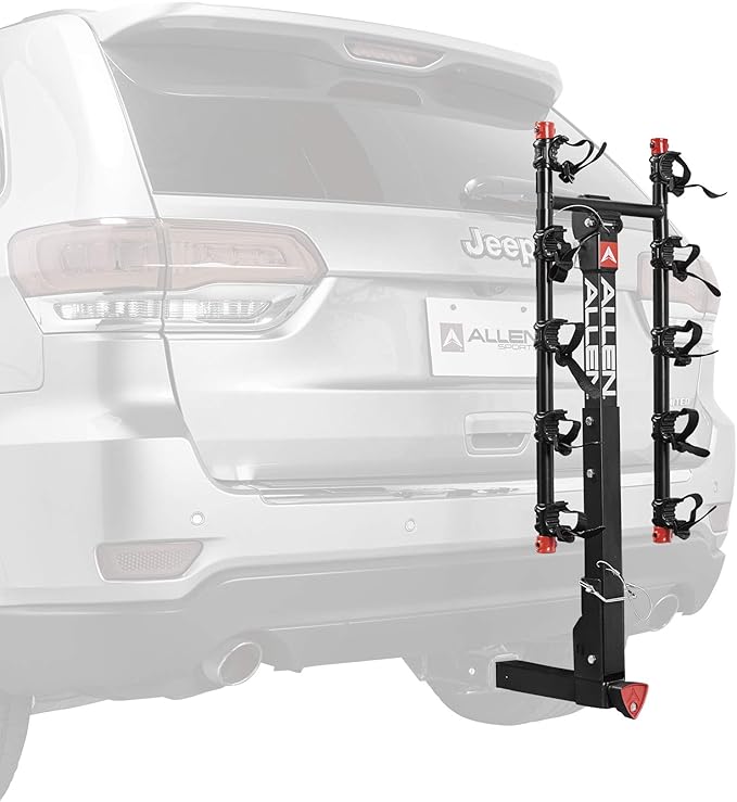 Allen Sports Deluxe Locking Quick Release 5-Bike Carrier for 2 in. Hitch, Model 552QR , Black