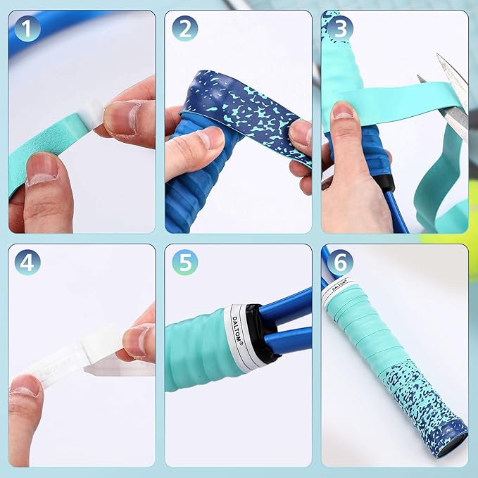 Jerify 24 Pieces Tennis Racket Grip Tape, Precut Badminton Racket Overgrips Tape with Velvety Comfort for Anti Slip and Absorbent Grip
