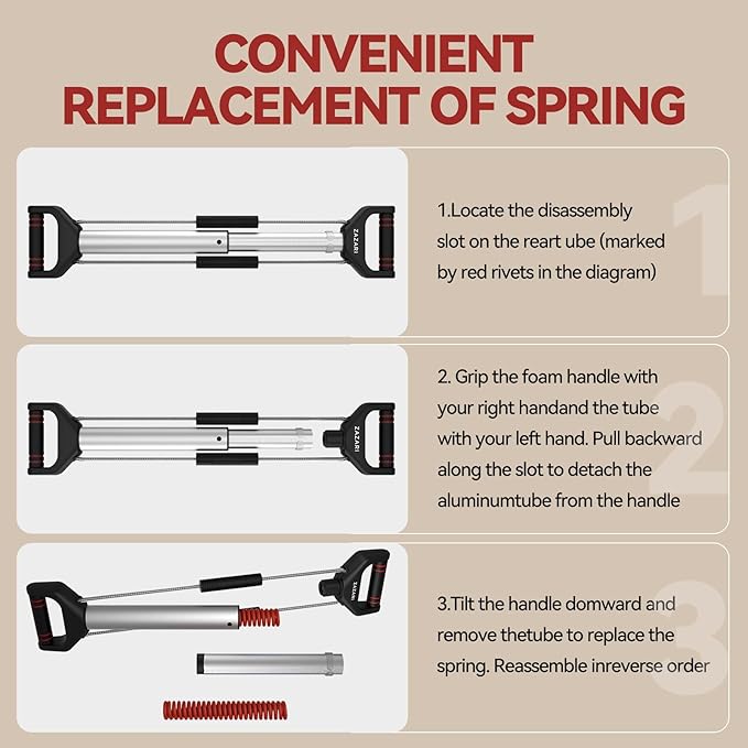 Multi-Function Isometric Exerciser, 4-Level Resistance Trainer (26-90 lbs) for Home Gym - Chest Expander, Arms Twister, Thigh & Archery Workout Tool for Full Body Strength Training