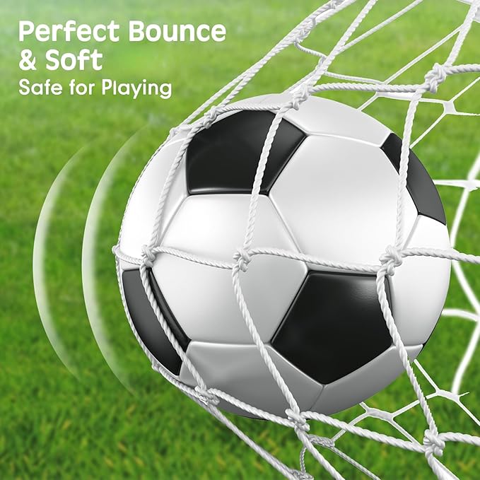 HyDren 24 Pack Soccer Balls Bulk with Pump Official Outside Christian Charity Donation Sport Soccer Balls Gifts for Teens Adults